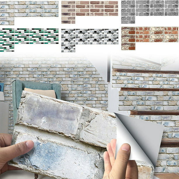 3-D Mosaic Decorative Self Adhesive Wall Tile Peel And Stick Backsplash Kitchen 
